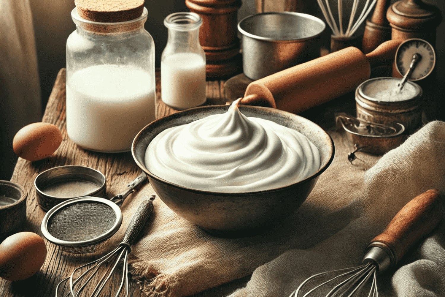 Krém studený, bufléry, piškoty a koblížky